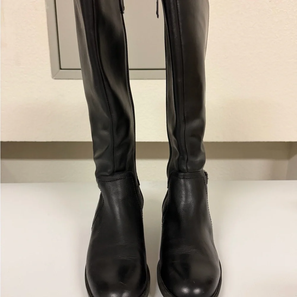 Blondo Black Over-the-Knee Leather‎ Boots
